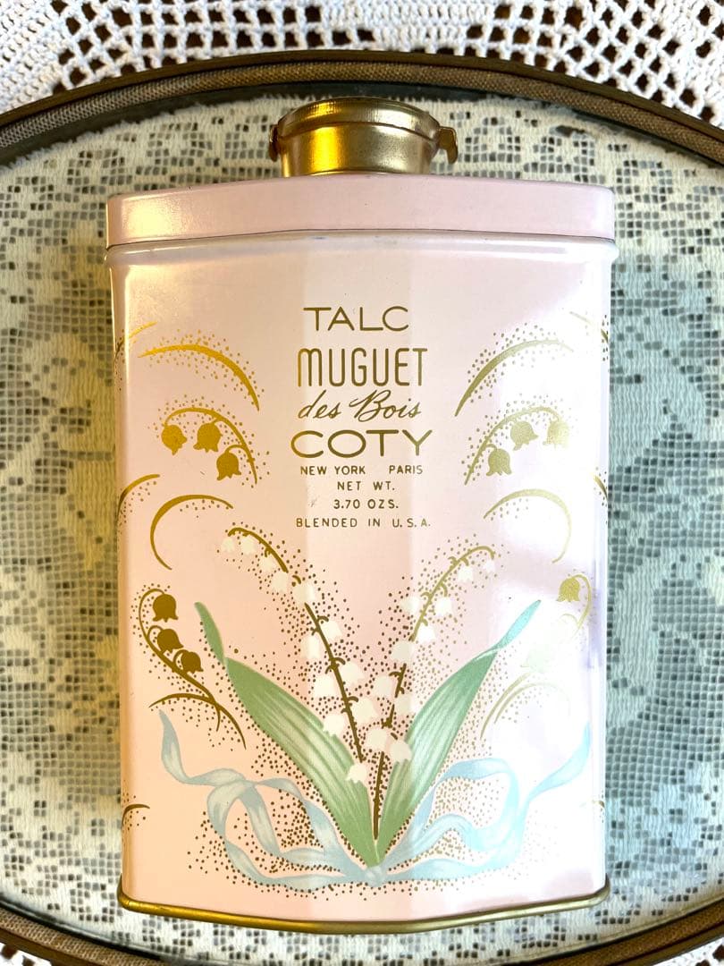 ♡ 美品　アンティーク　COTY 鈴蘭　タルク缶　パウダー缶　パヒュームボトル
