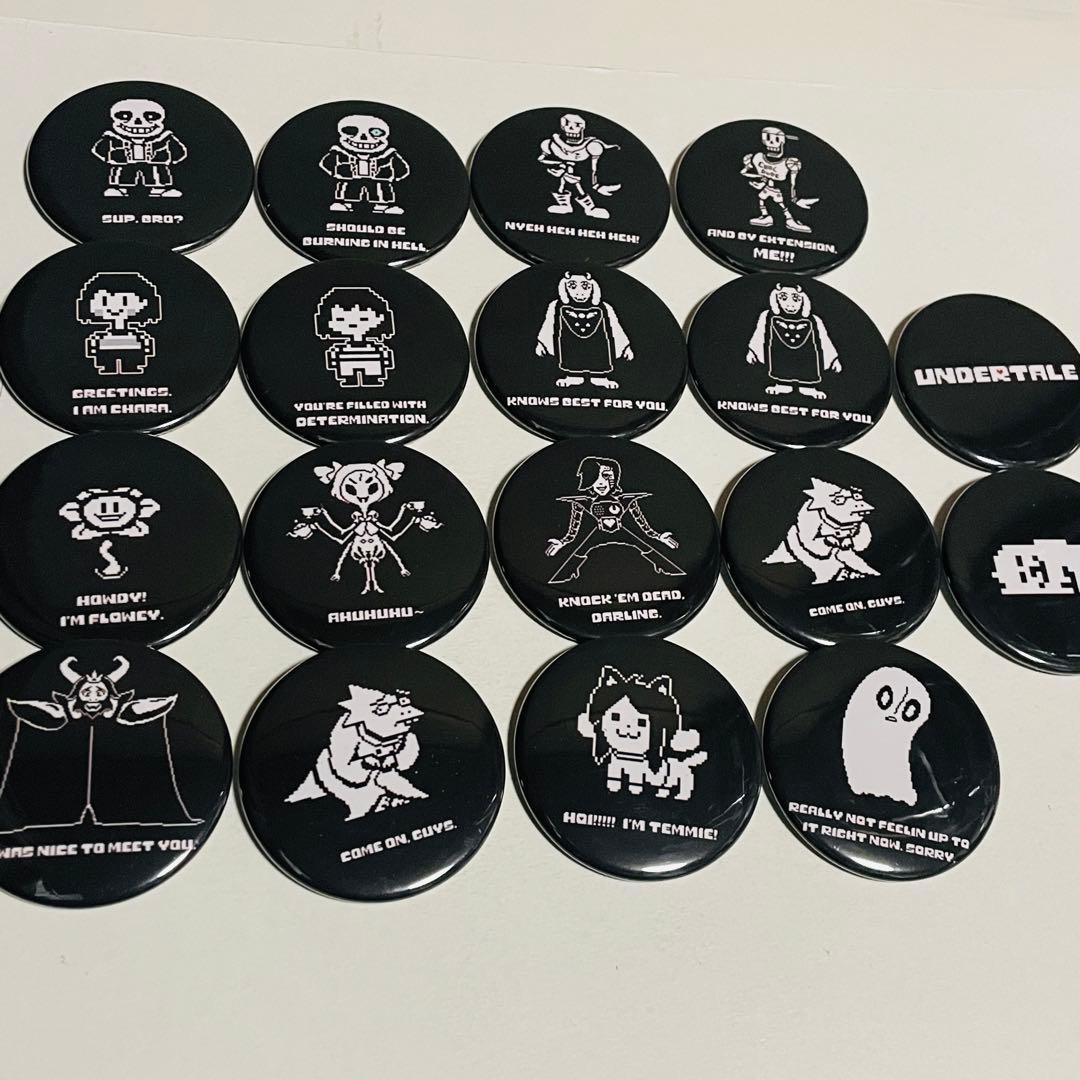 Undertale 缶バッジ　ほぼコンプリート品18個まとめ売り　サンズ等...