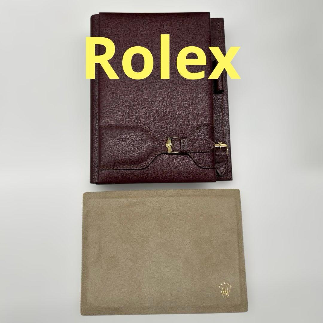 希少ROLEX ロレックス メモ帳 ノート レザーケース　メモパット付き