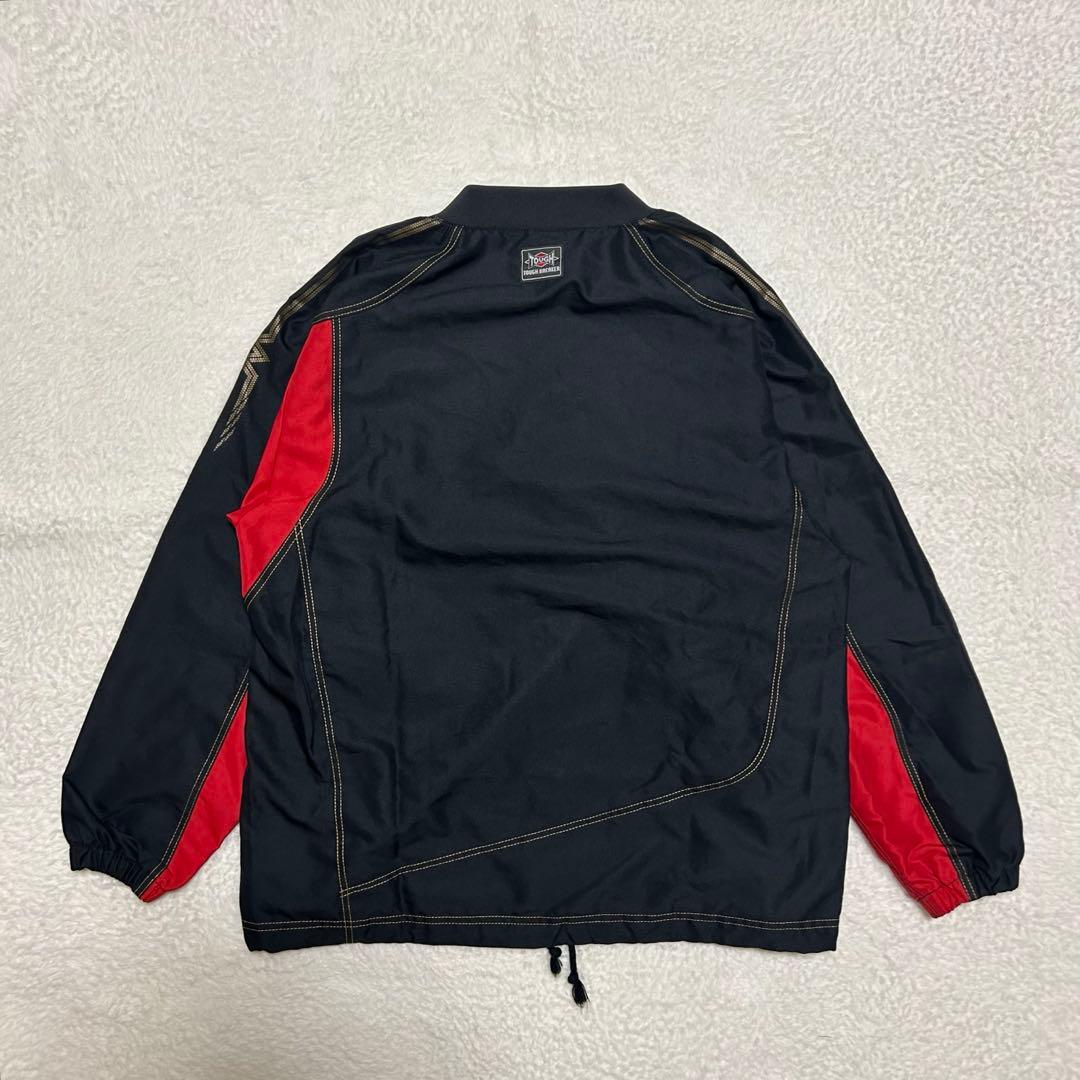 ミズノ MIZUNO タフブレーカー ウインドブレーカー 上下 黒/赤 L