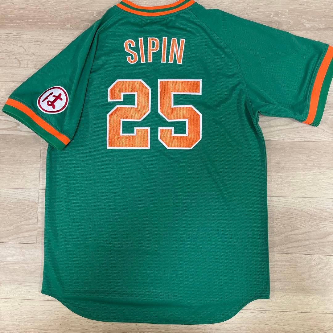 横浜大洋ホエールズ　シピン　刺繍ユニフォーム　グリーン