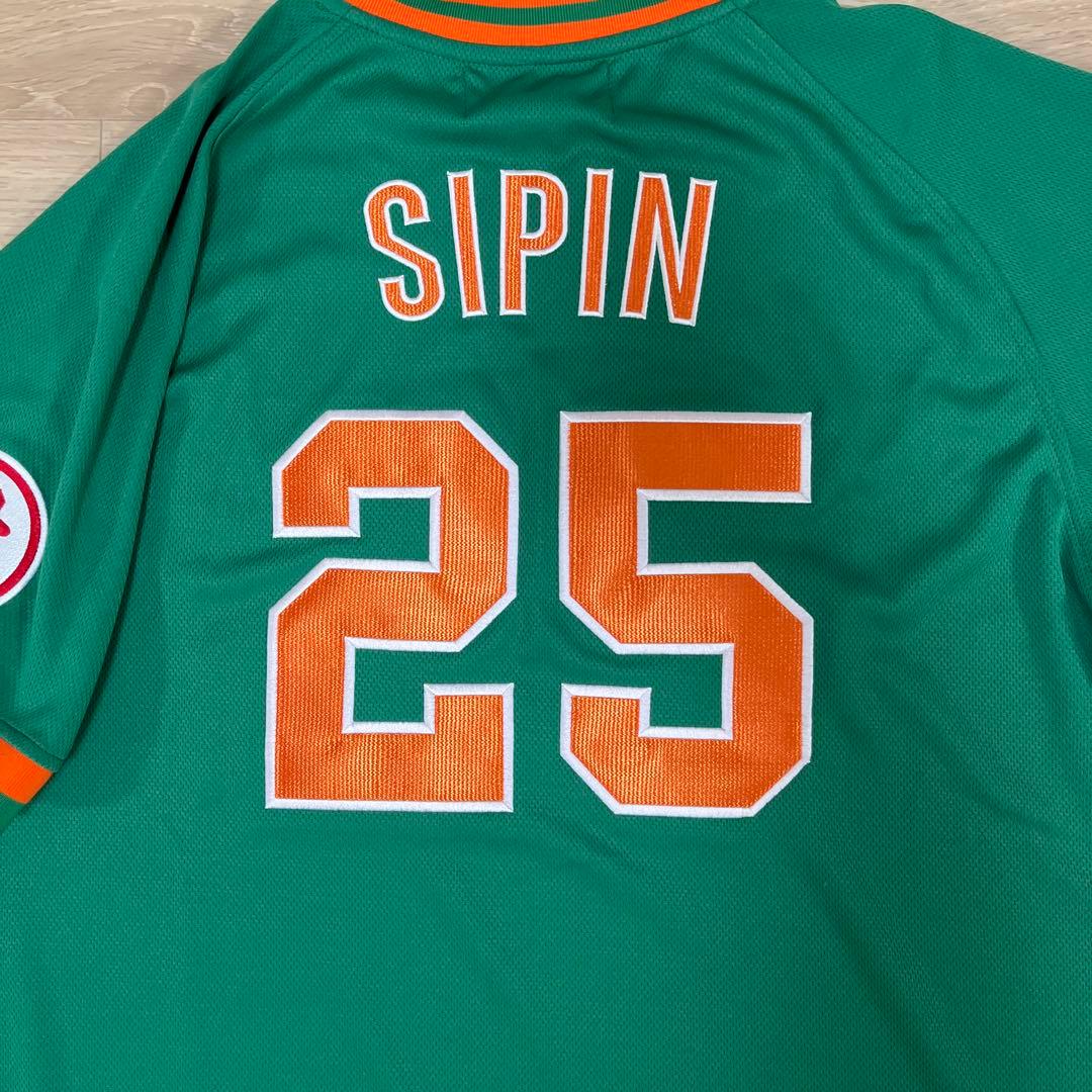 横浜大洋ホエールズ　シピン　刺繍ユニフォーム　グリーン