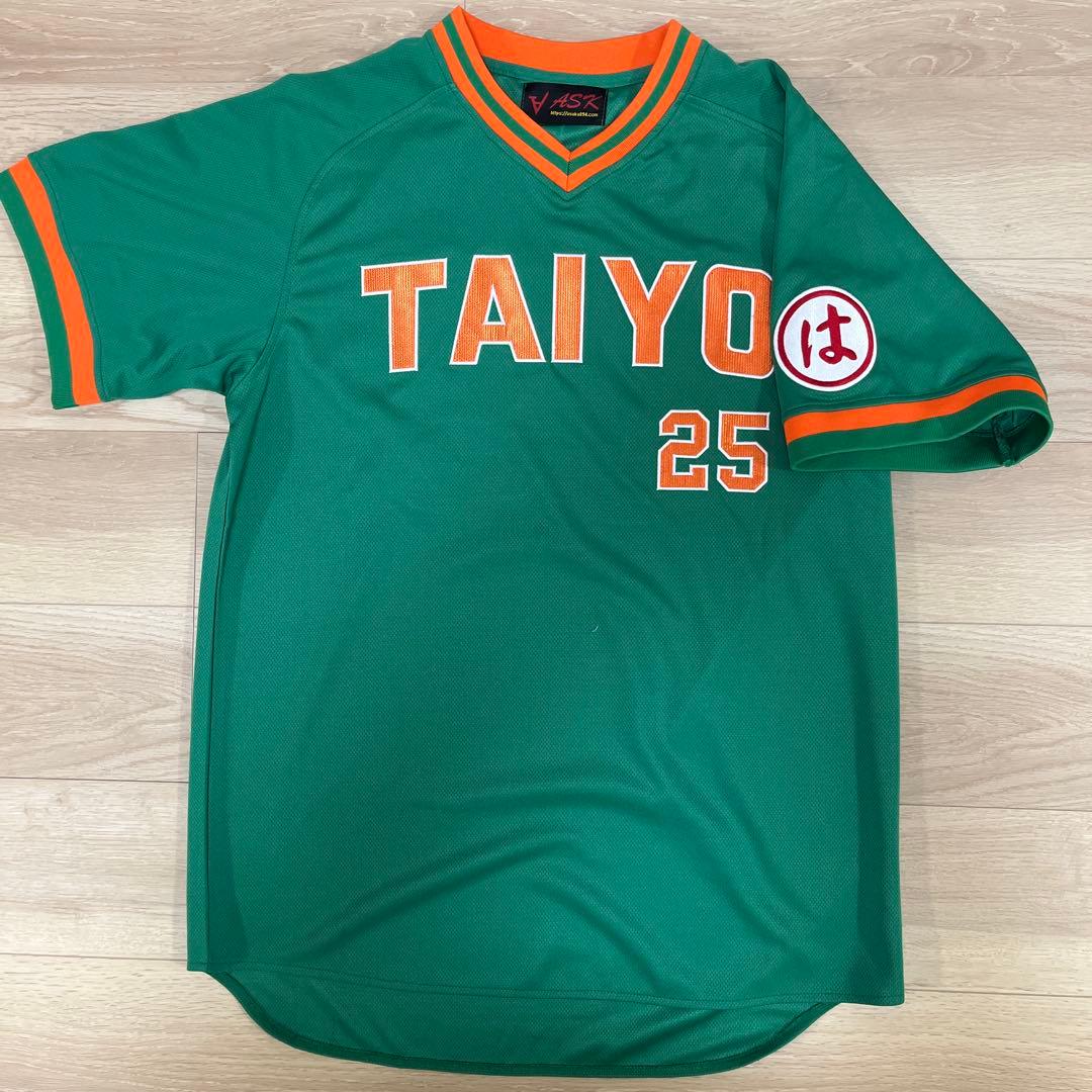 横浜大洋ホエールズ　シピン　刺繍ユニフォーム　グリーン