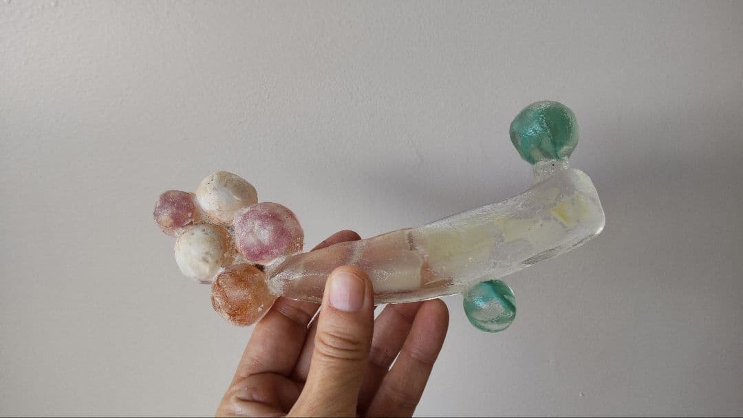 今井美智　ガラス作家　オブジェ　ペーパーウェイト　置物