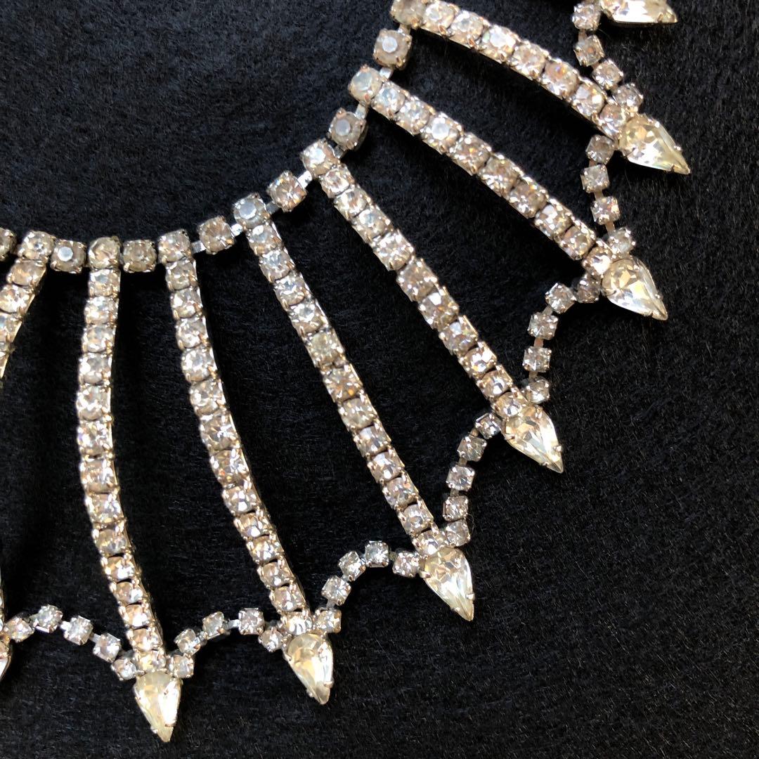 kramer社　コスチュームジュエリー　ネックレス　ラインストーン　クレーマー社