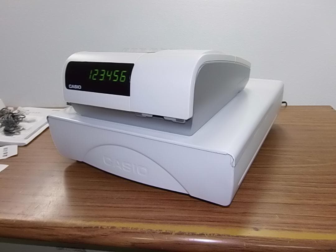 ケーブル付28店名領収書設定無料カシオTE-400インボイスレジスターSDカード