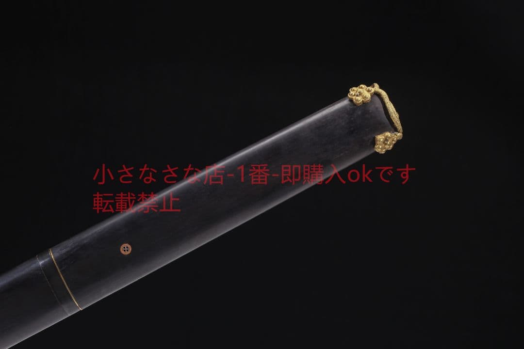 シンプル梅唐横刀黒白檀 古兵器 武具 刀装具 日本刀 模造刀 居合刀