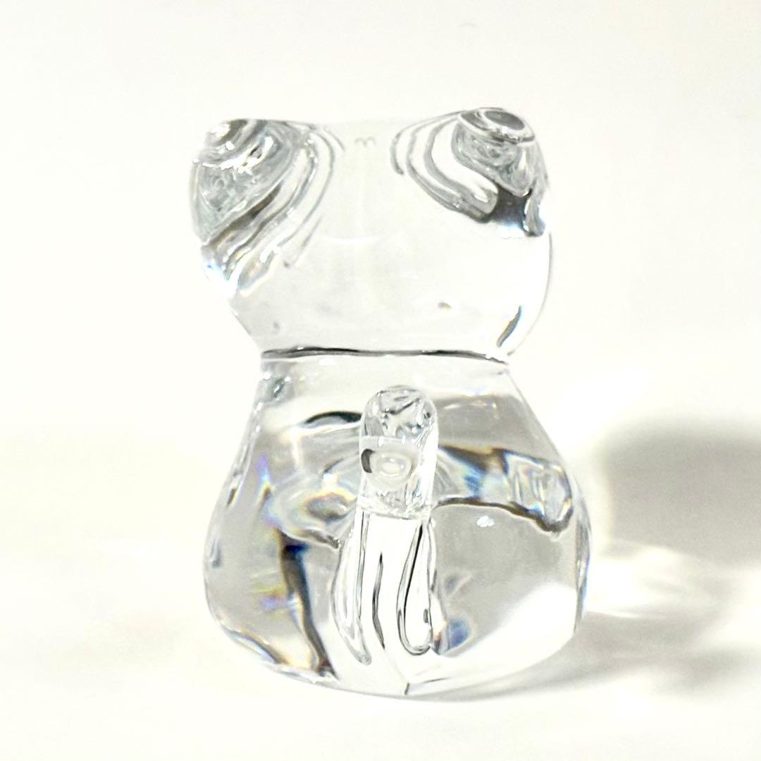 バカラ　ミニマルズキャット　クリスタルオブジェ　クリア　置物