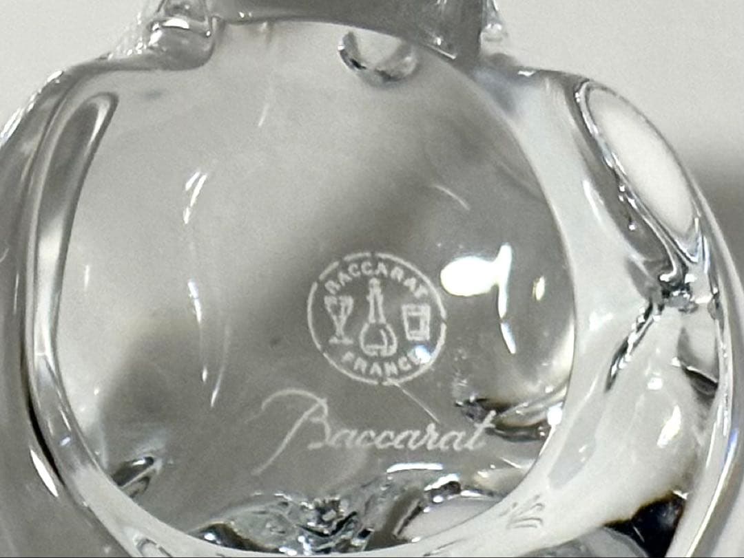 バカラ　ミニマルズキャット　クリスタルオブジェ　クリア　置物