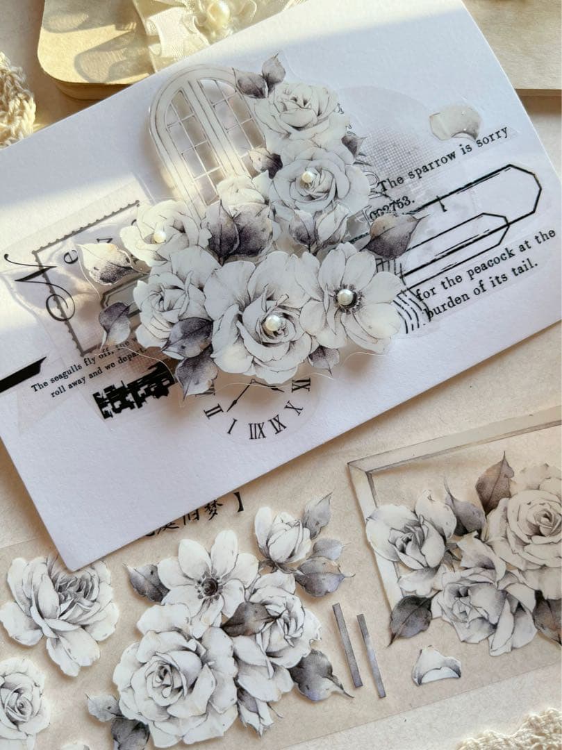 壹洱原创《花庭旧梦》海外マスキングテープ　マステ 【1776】