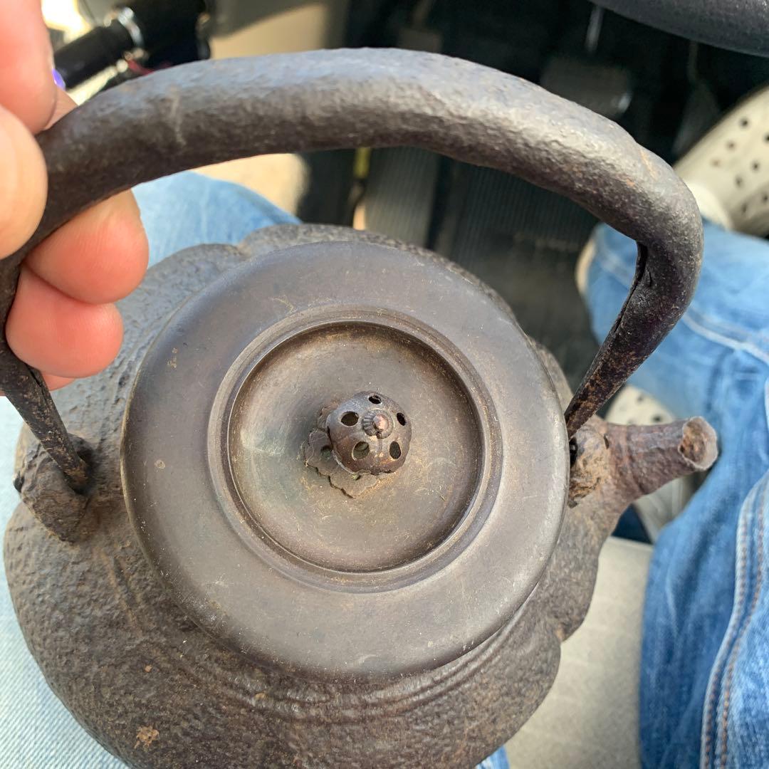 朝立形鉄瓶　鉄瓶　水漏れなし