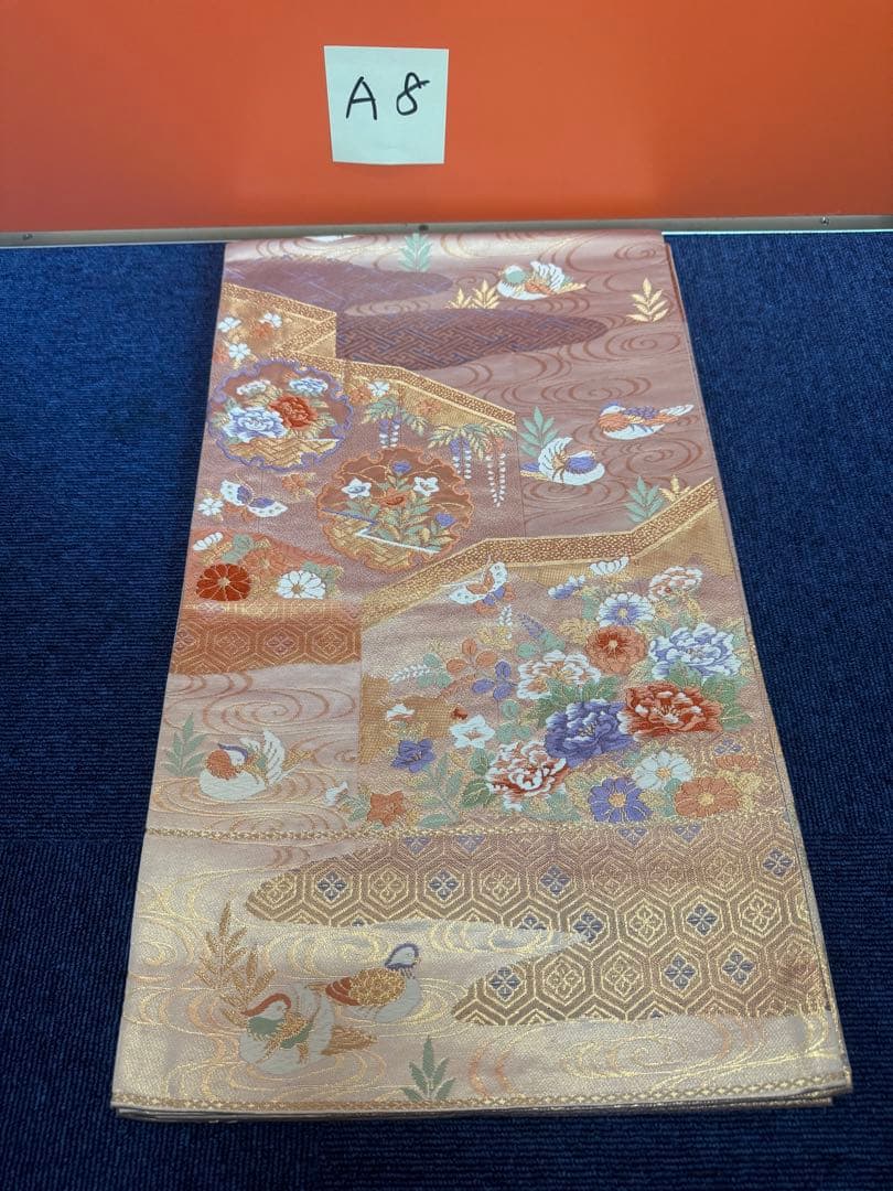 1924 袋帯 古代彫金紋  西陣織   金糸　高級上質上品　約440cm未使用