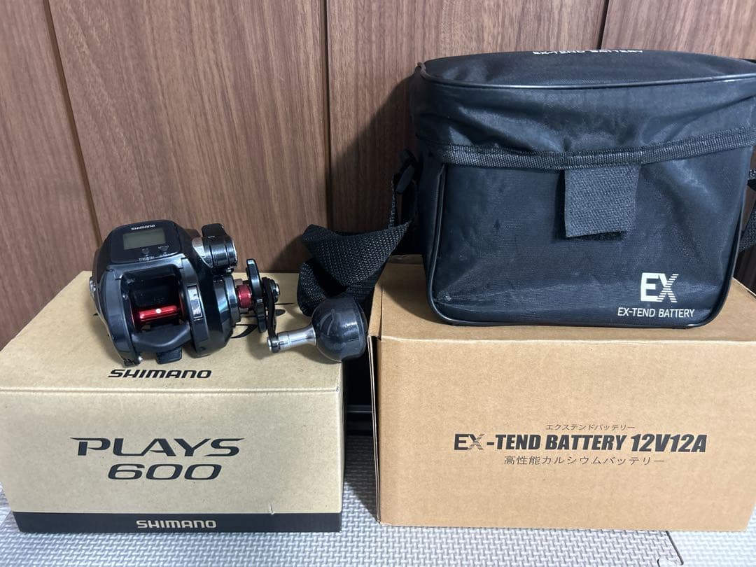 SHIMANO PLAYS 600 電動リール + バッテリー