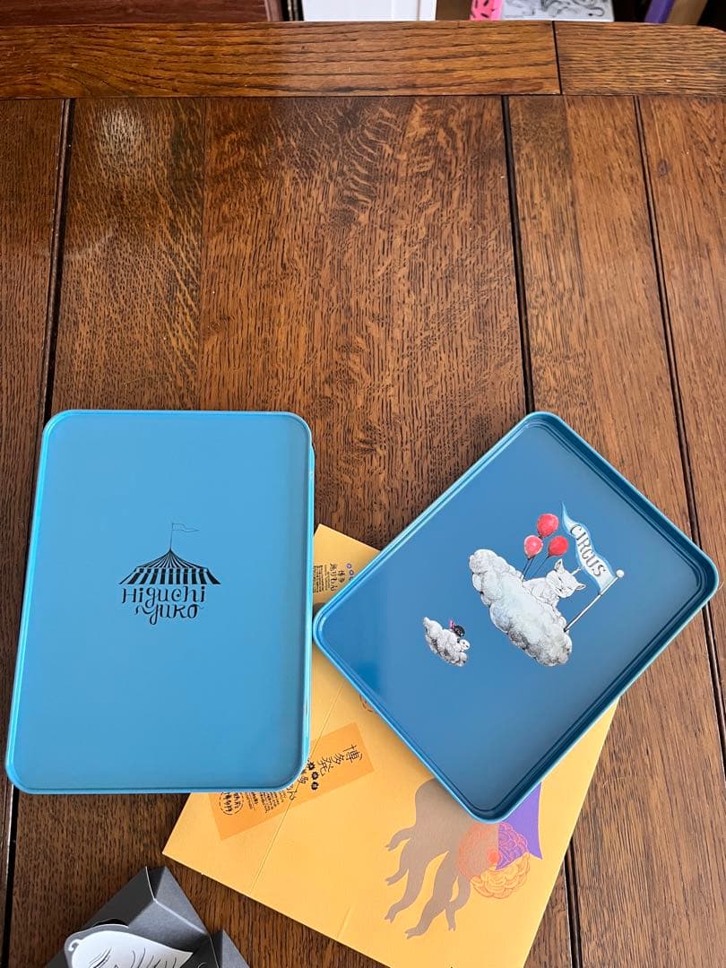 ヒグチユウコ　サーカス展　博多通りもん　空缶