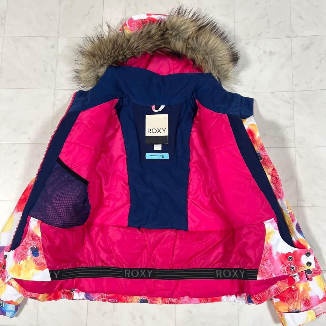 美品 ROXY ボードウエア 130 スキーウエア 女の子 花柄 ウエア上下