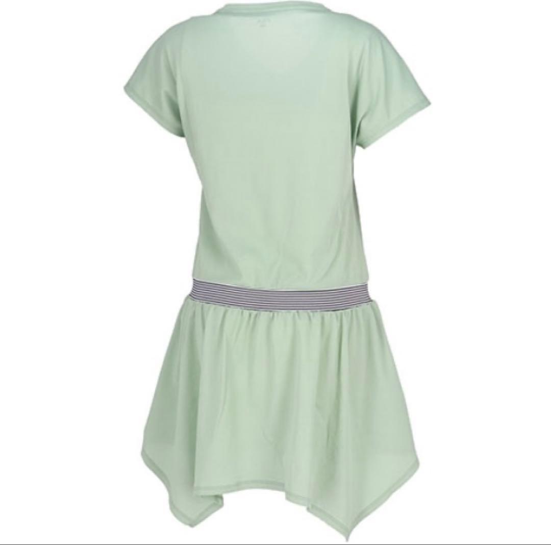 No.485 FILA アシメ裾が軽快な涼し気ワンピース☆モスグリーン☆