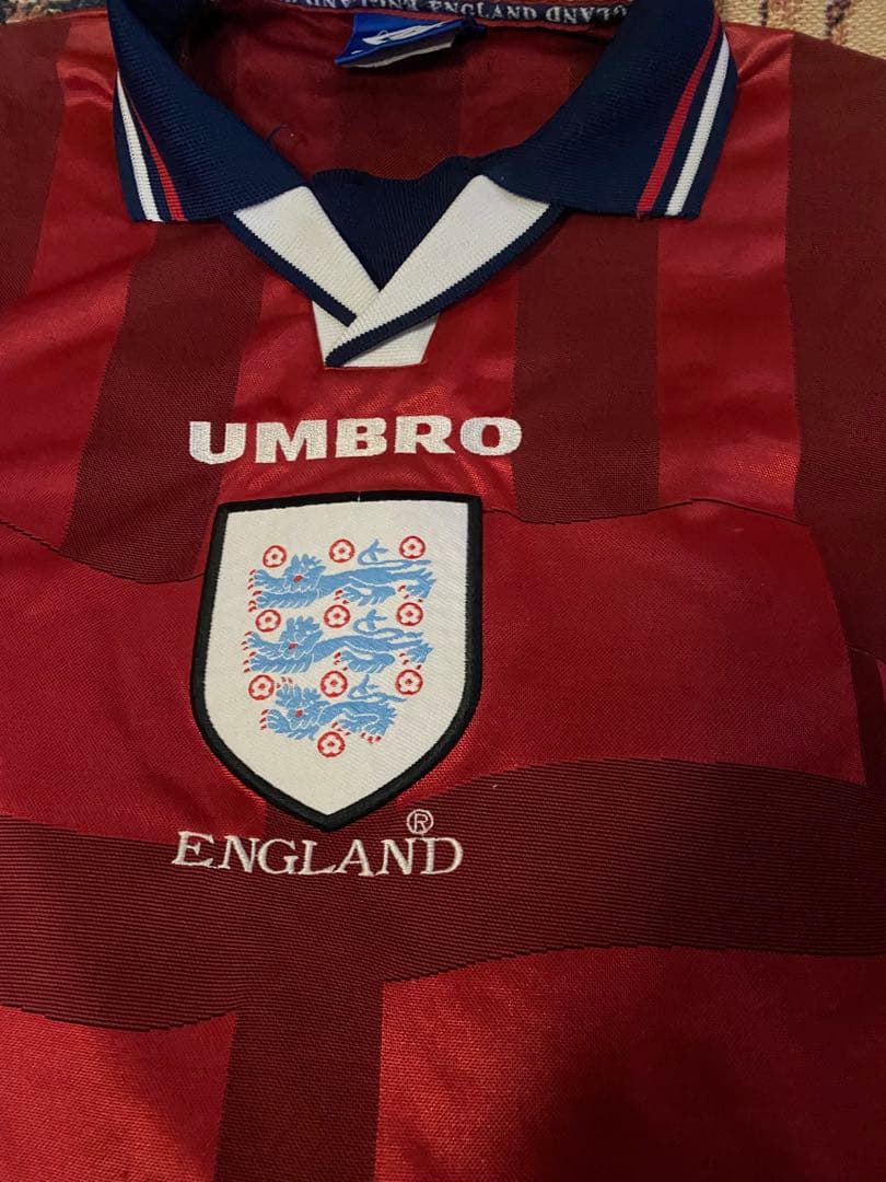 90s UMBRO アンブロ イングランド代表ユニフォーム　Lサイズ RED