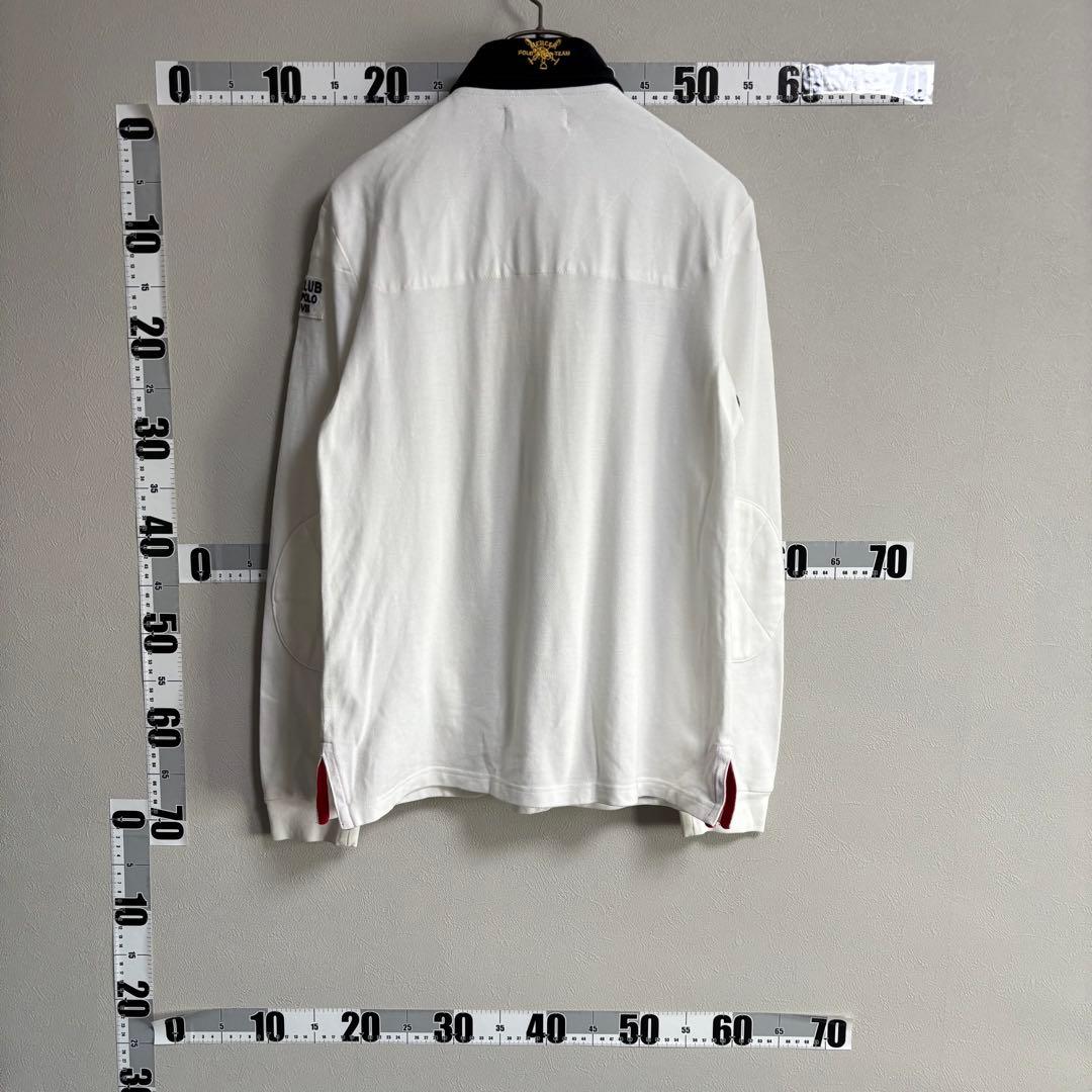 黒白POLO ポロ Ralph Lauren ラルフローレン 長袖ラガーシャツM