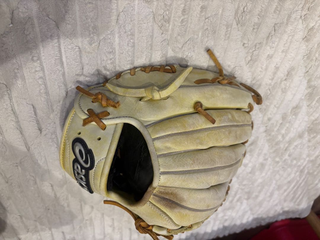 asics 軟式野球グローブ クリーム色
