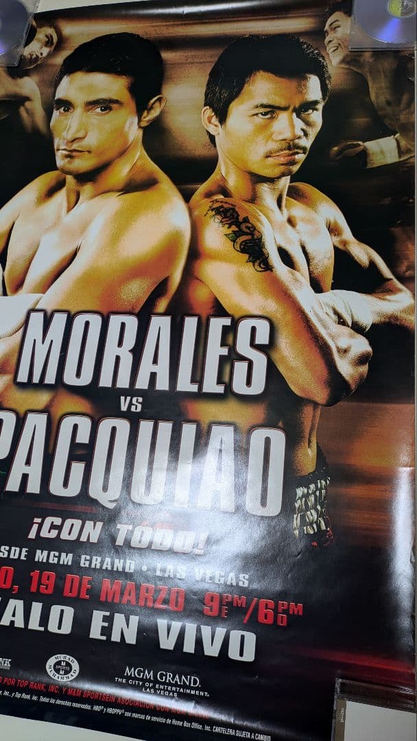 ボクシング ポスター/モラレス×パッキャオ第1戦 Boxing Poster