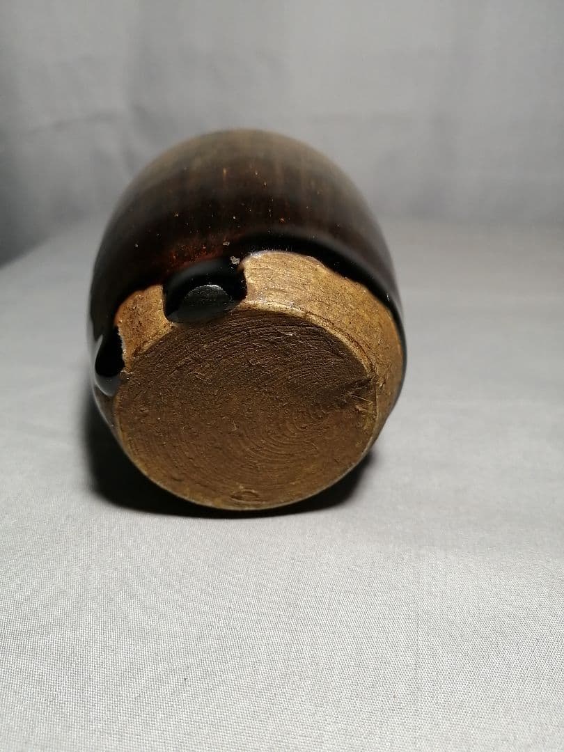 【茶道具】時代瀬戸茶入　金剛金襴添え　茶入115