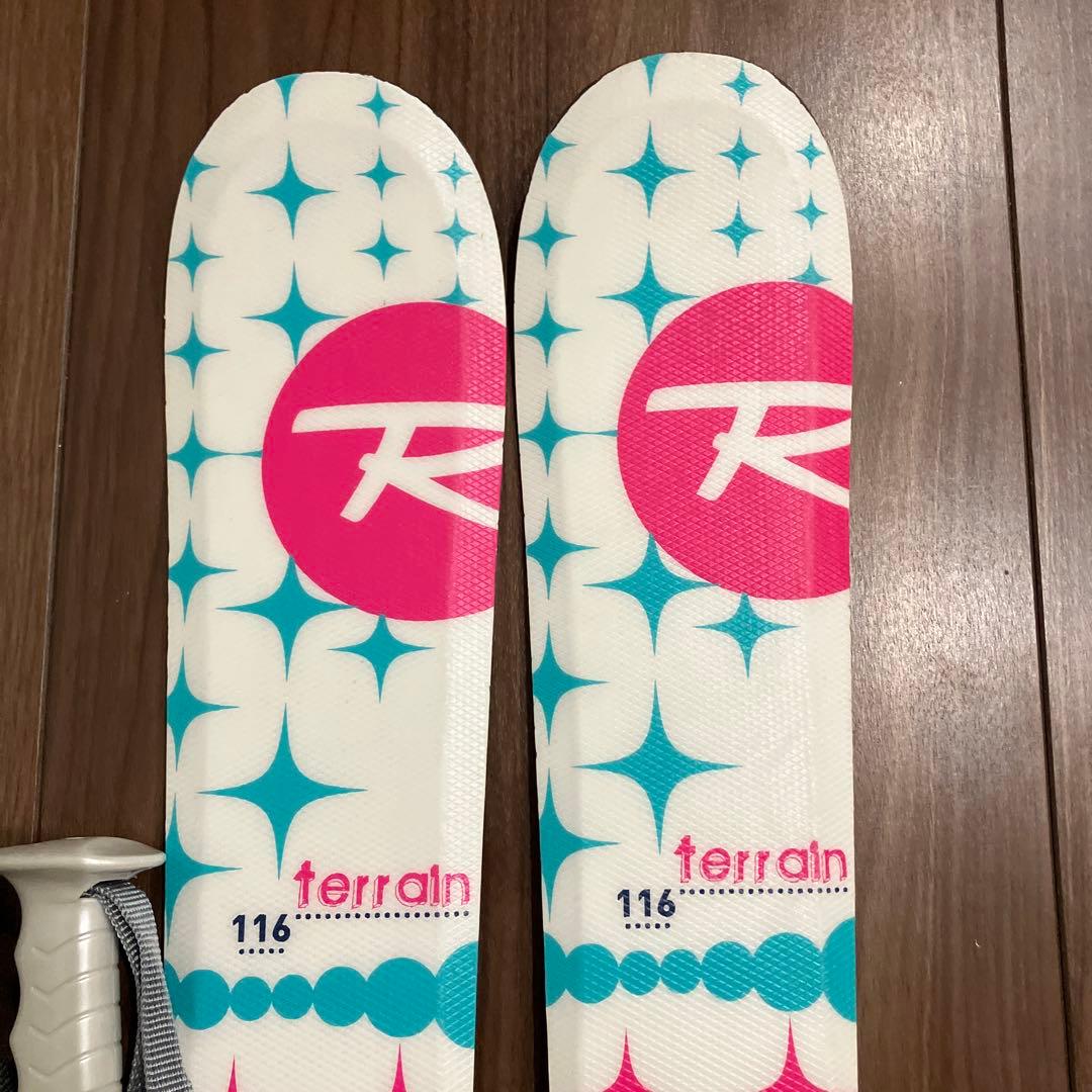 スキー板　キッズ　ロシニョール　116cm ストック