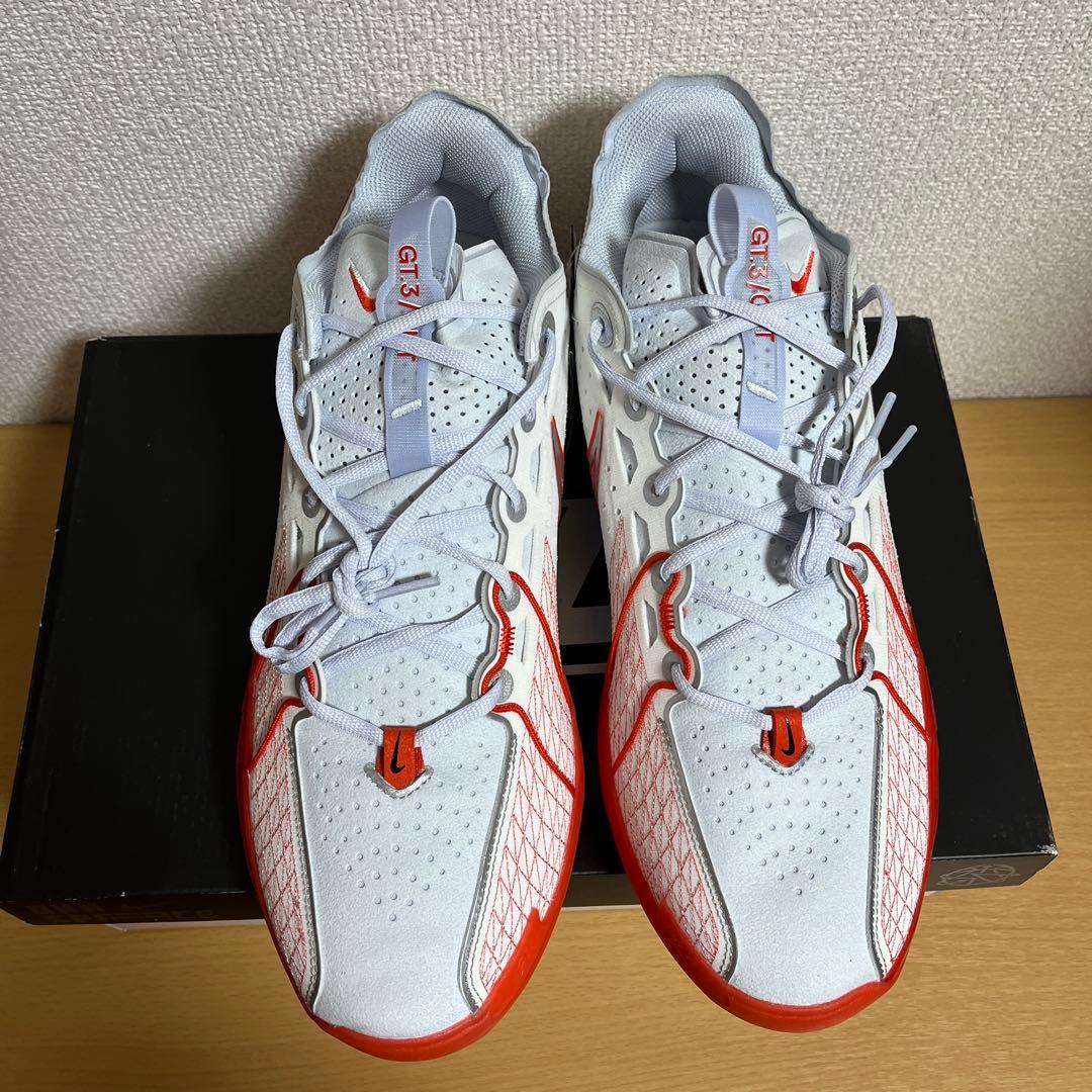 新品 NIKE AIR ZOOM G.T. CUT3 白赤 32cm
