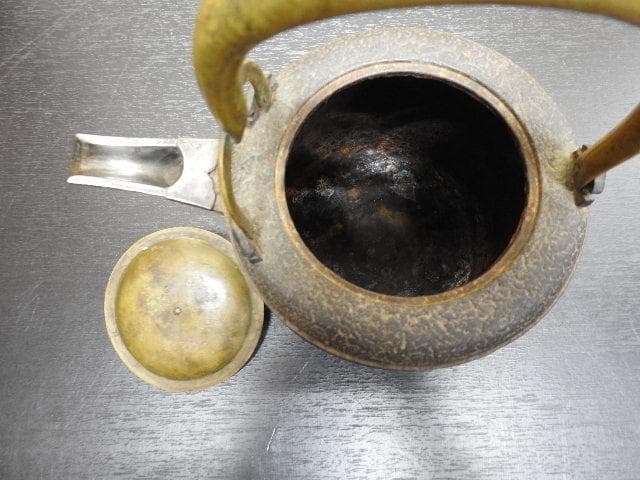 雷紋燗鍋　西村道也造　宮崎寒雉箱書　MA389