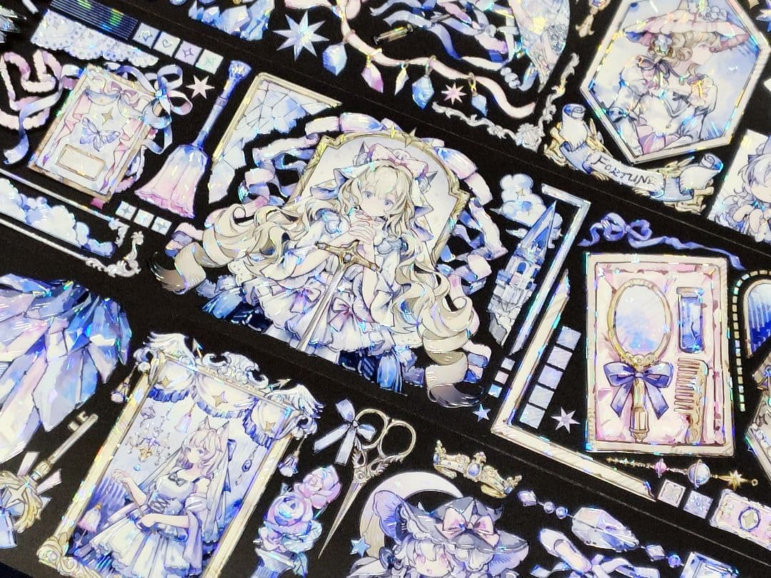 切売 1174★ 海外 マスキングテープ マステ PET 装飾 花 人物 贝壳光