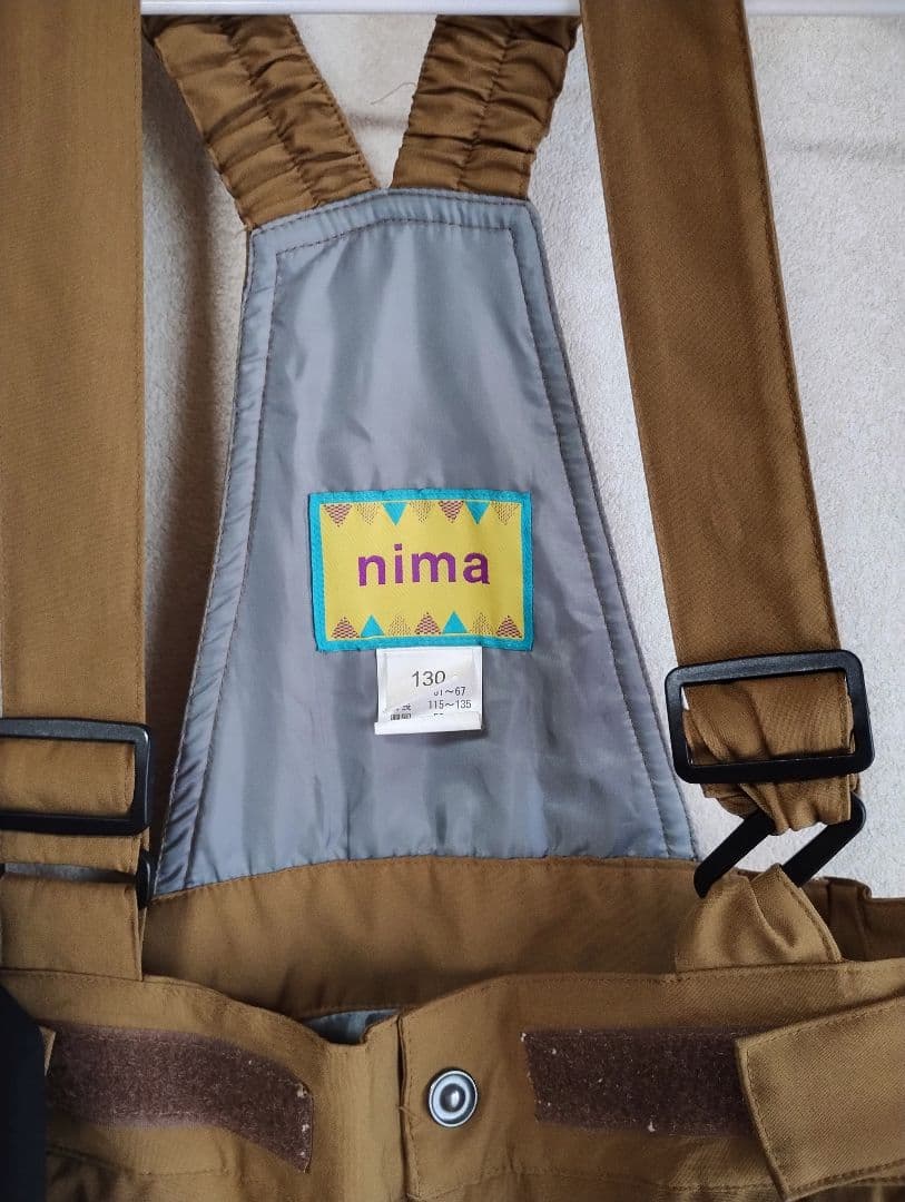 nima 子ども用スノーボードウェア 130サイズ スキー　黒&茶色　おしゃれ
