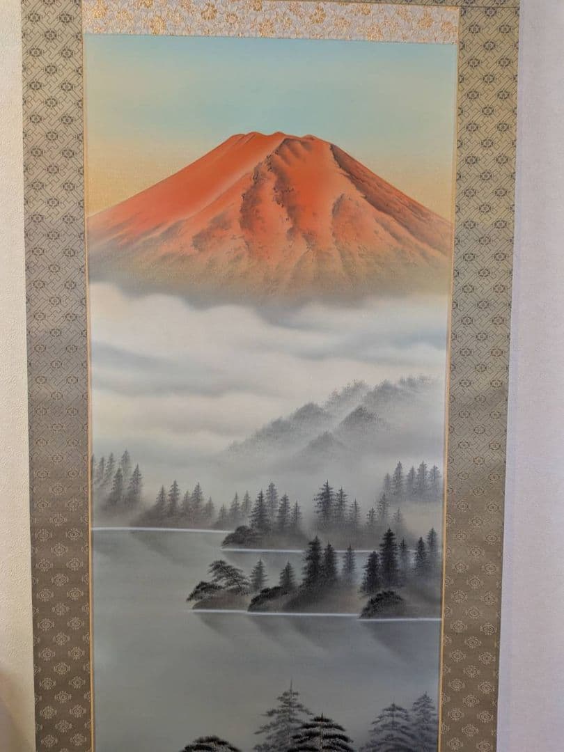 赤富士 掛軸