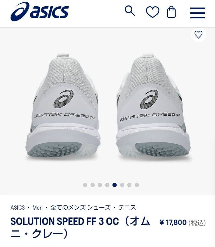 【オムニ・クレー】アシックス　ソリューションスピードFF3　25cm