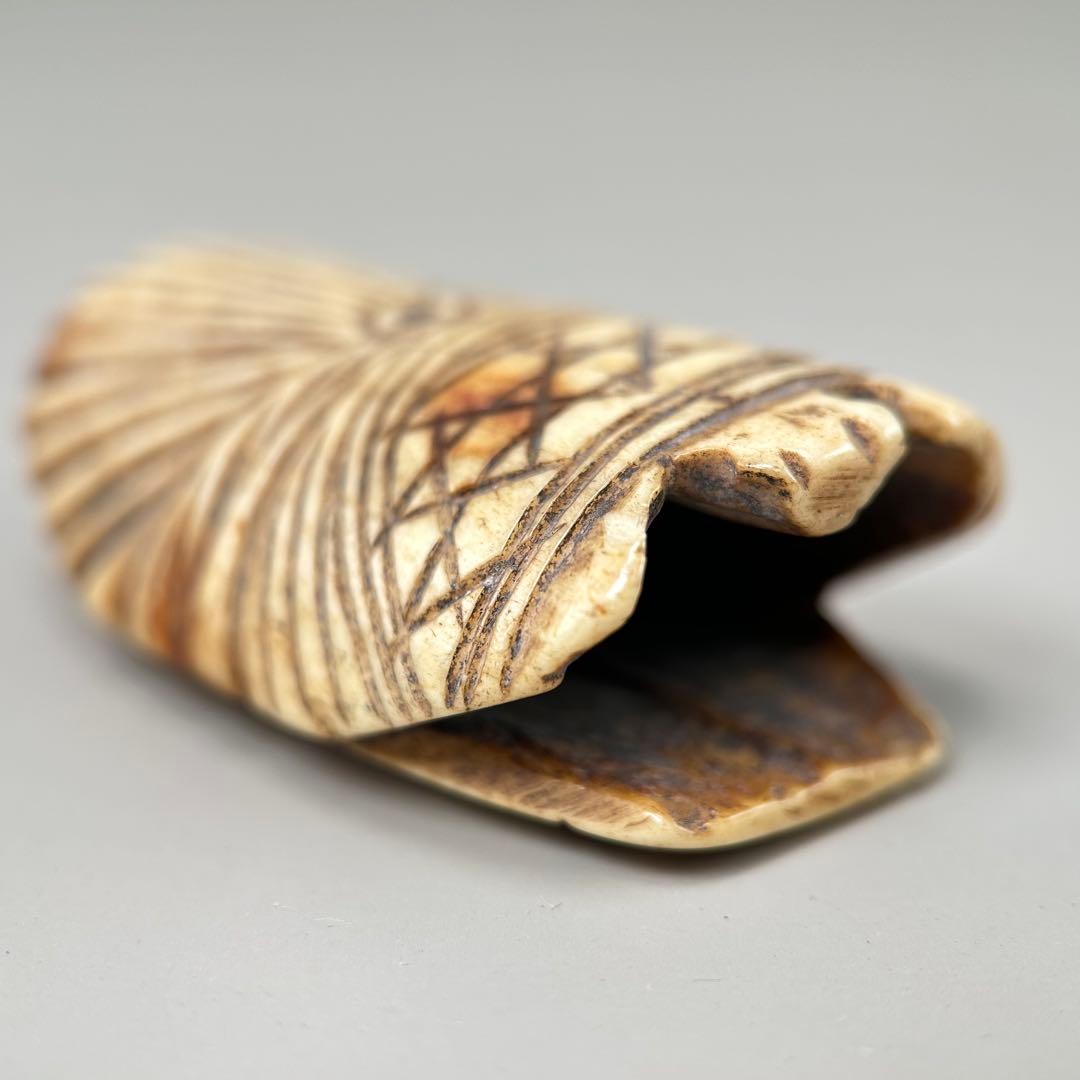 立体的なデザイン彫刻極上根付天然素材アンティーク骨董飾り物古美術置物細密細工