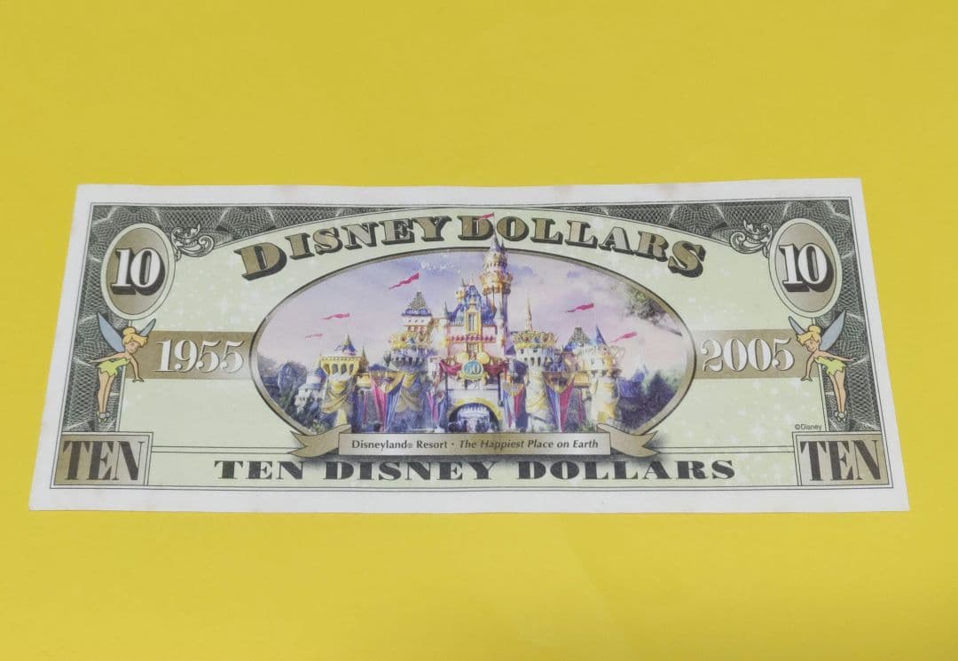 ディズニーダラー★50周年記念紙幣★4枚セット　5ドル札×2枚