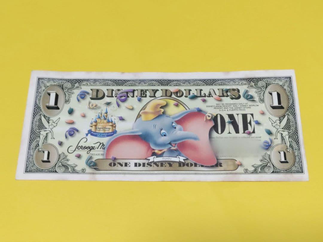 ディズニーダラー★50周年記念紙幣★4枚セット　5ドル札×2枚