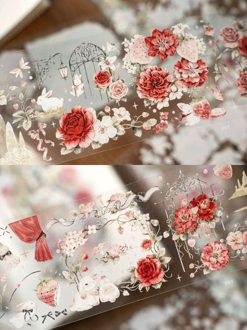 Hoshi奶芙《林莓花眠》海外マスキングテープ　マステ 【2676】