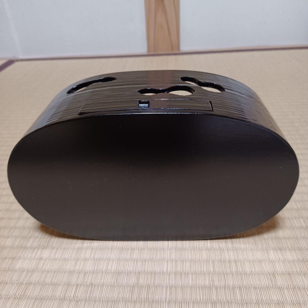 一閑塗　六瓢透　手付　莨盆　鵬雲斎好　裏千家　茶道具　漆器　漆芸　木製　⑪