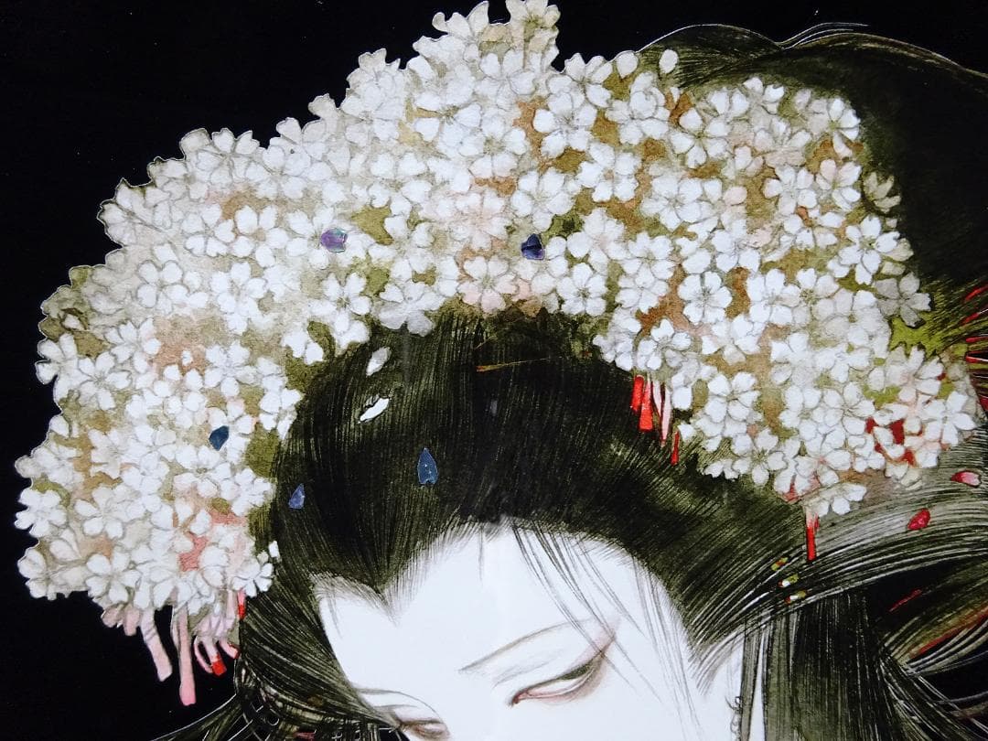 #天野喜孝 #漆セミオーダー #桜姫 #サイン #アールビバン #証明書 #共箱