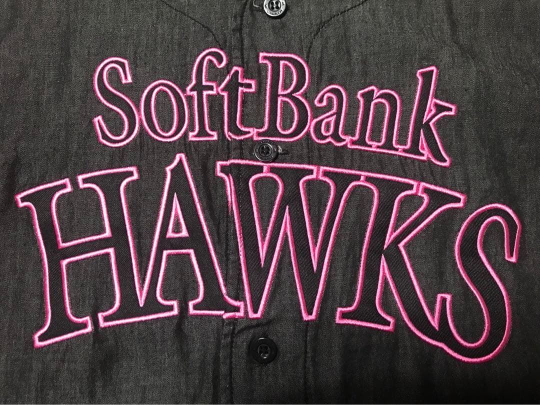 福岡ソフトバンクホークス デニムユニフォーム マジェスティック製 Lサイズ 新品