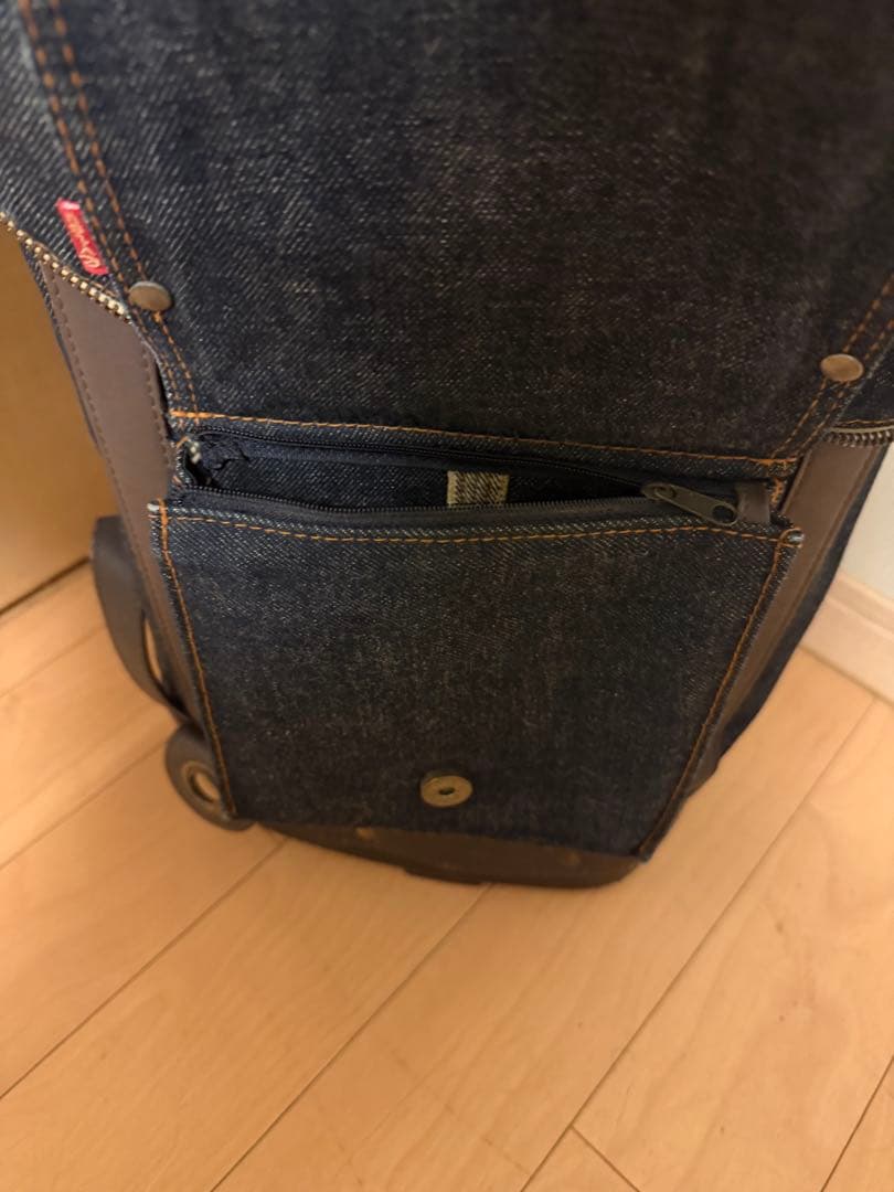 【希少品】エヴィス（EVISU）フード一体型キャディバッグ・デニム生地