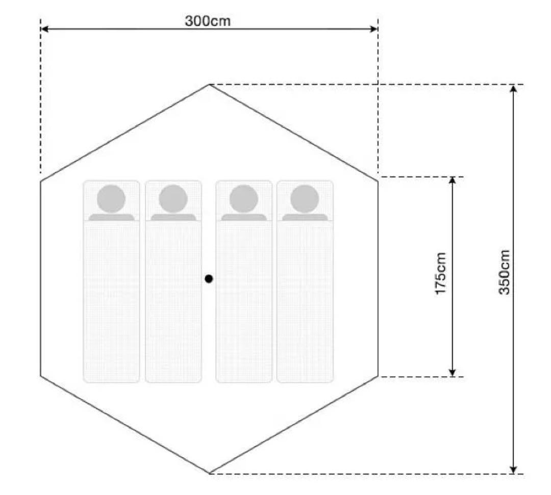 フィールドドア ワンポールテントTC/400 2-4人用 グラウンドシート付き