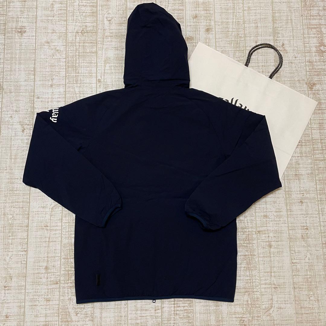 新品 キャロウェイ 長袖ブルゾン 中綿 撥水 フード付き ネイビー 3Lサイズ