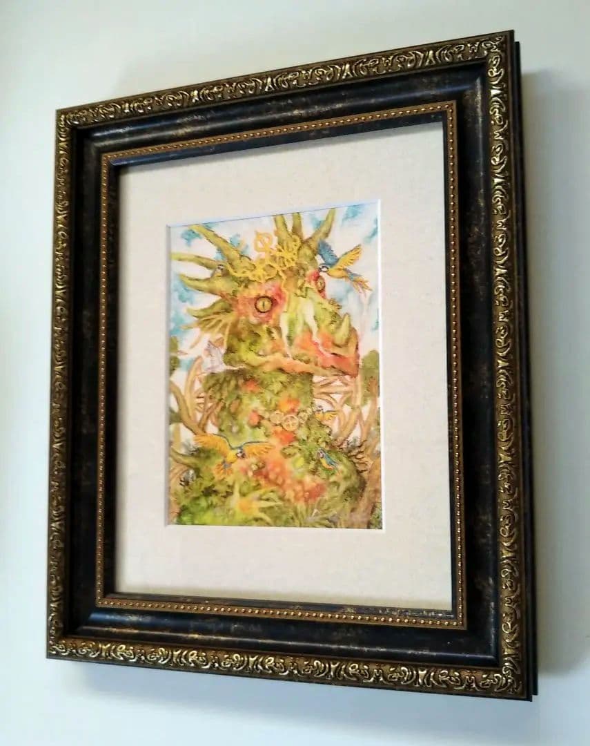 【原画】『古の竜王』（ドラゴン　竜　龍　辰　パステル画）