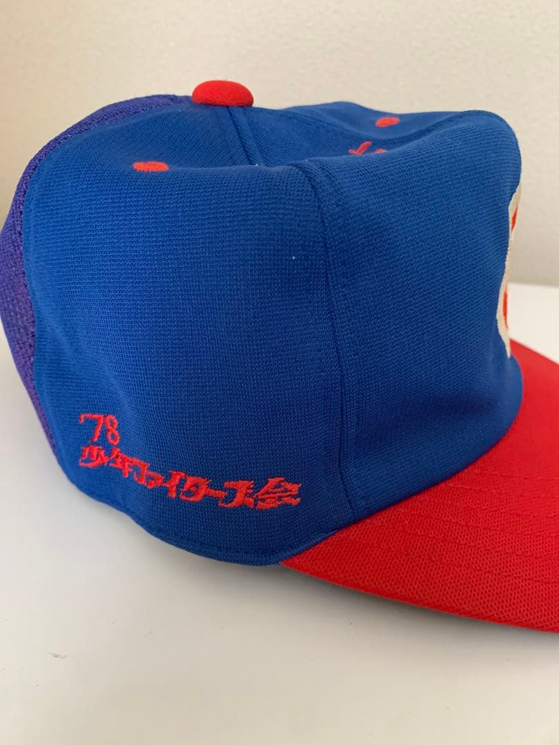 【70s】メッシュキャップ 刺繍ロゴ プロ野球 帽子 ヴィンテージ