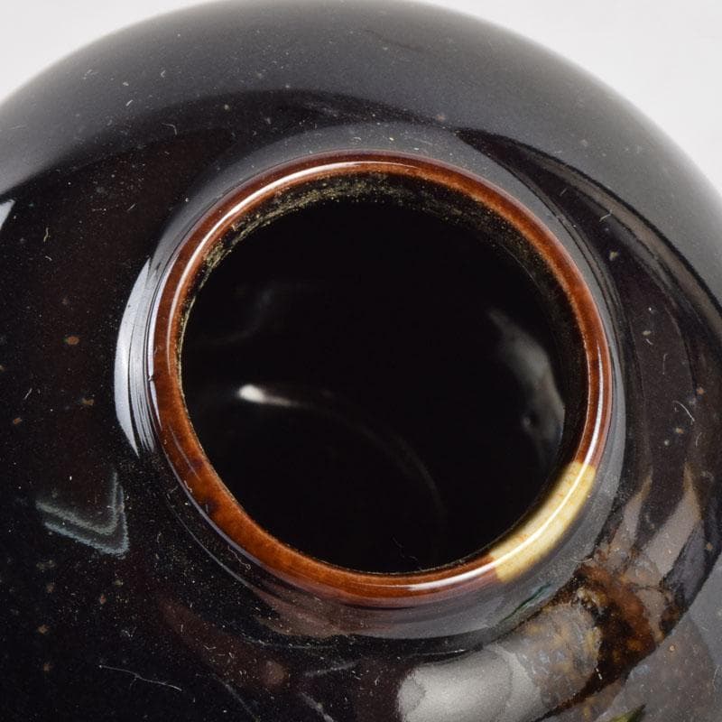 茶道具　古瀬戸　加藤藤山作　文琳茶入　仕覆付　共箱　V　8857