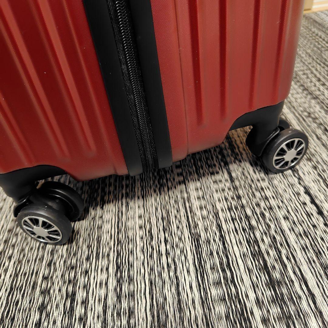 スーツケース キャリーバッグ キャリーケース 超軽量 大型 静音 レッド Ｌ