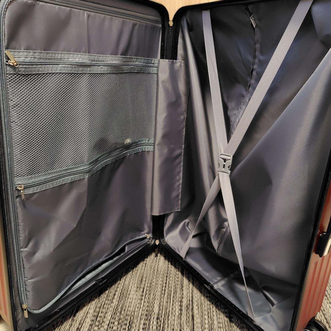 スーツケース キャリーバッグ キャリーケース 超軽量 大型 静音 レッド Ｌ