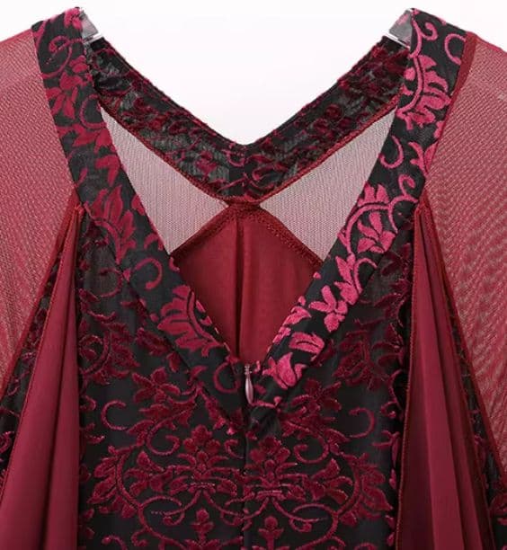 社交ダンスドレス ボリューム スタンダード モダン オーダーメイド レッド