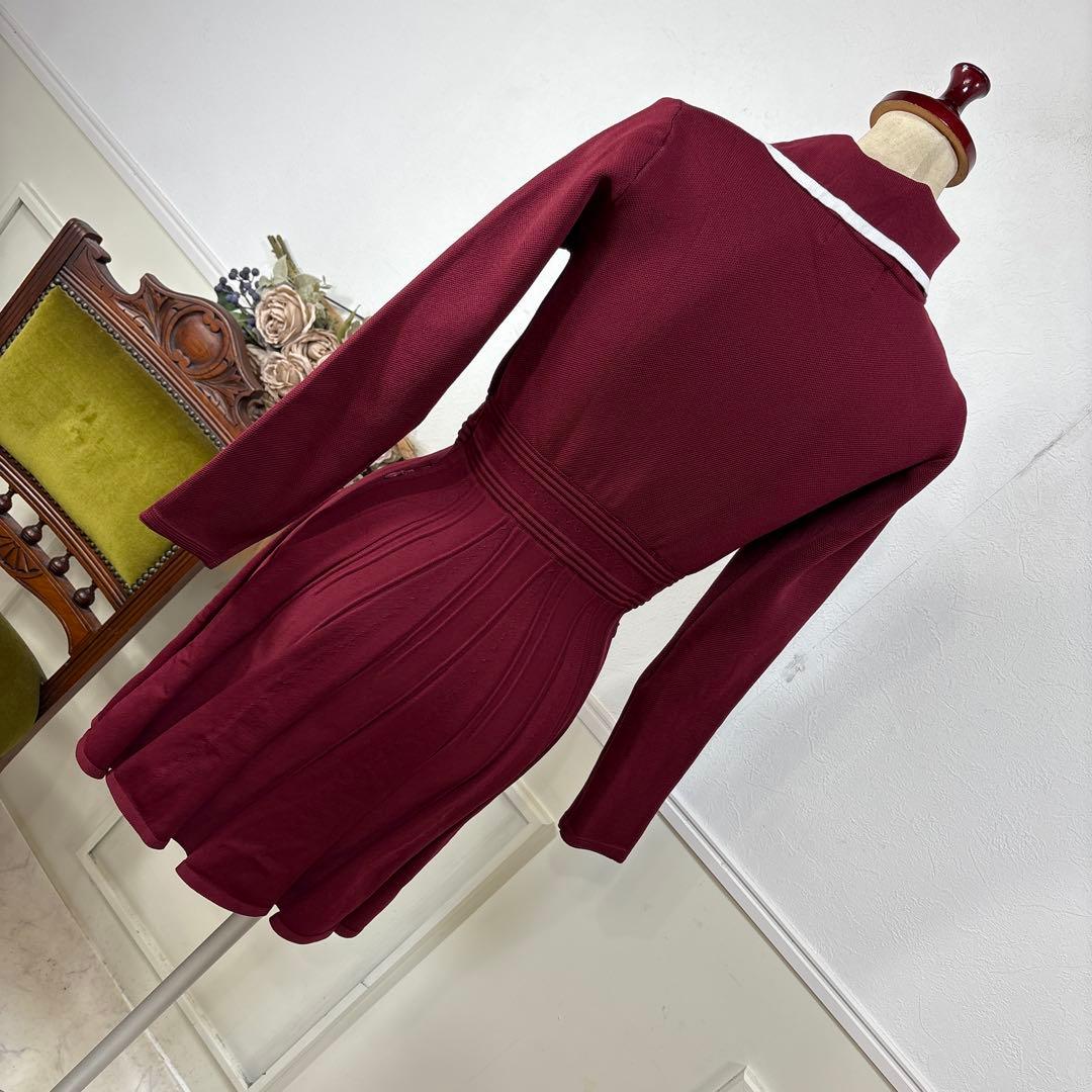 45美品　ACEANDRARE エアリーニット　プリーツワンピース　フィラ