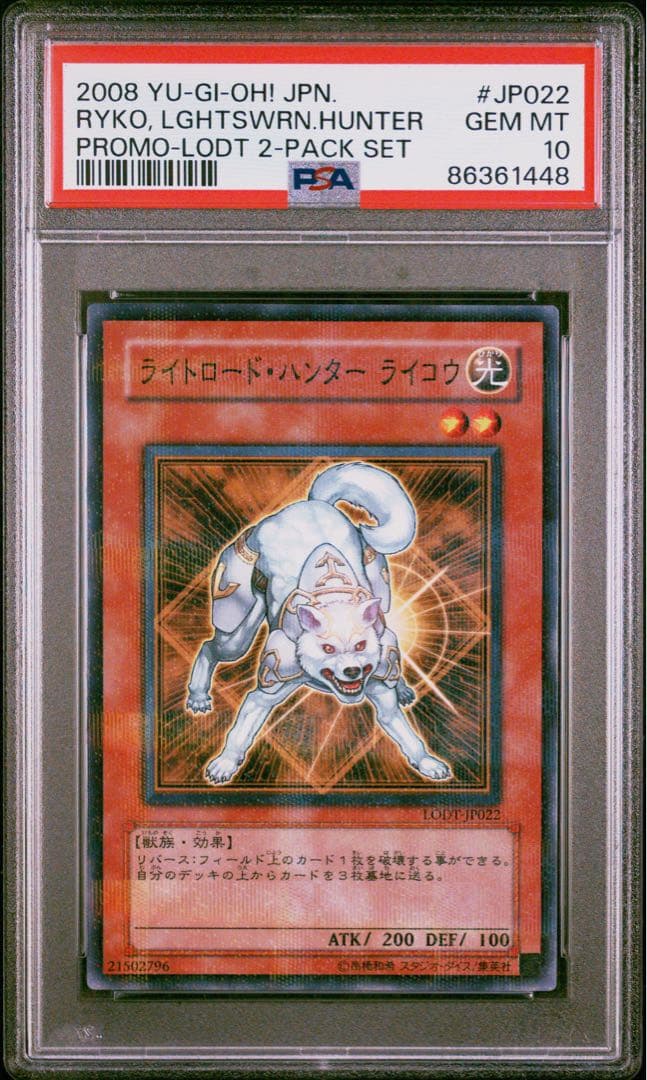 【即購入OK】世界に1枚　ライトロードハンター　ライコウ　パラレル　PSA10